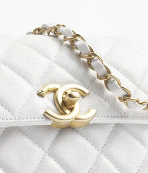 CHANEL MINI FLAP BAG SHINY WHITE