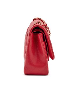 CHANEL JUMBO RED CLASSIC DOUBLE FLAP BAG