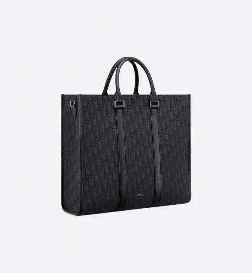 Dior East-West Tote Black Oblique Jacquard Bag