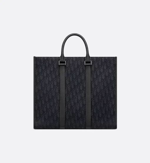 Dior East-West Tote Black Oblique Jacquard Bag