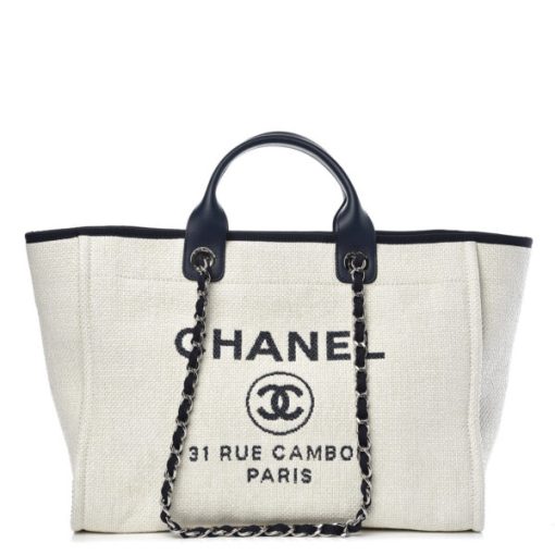 CHANEL Woven Straw Raffia Extra Large Deauville Tote
