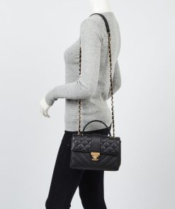 CHANEL BLACK GOLD CLASS CC TOP HANDLE