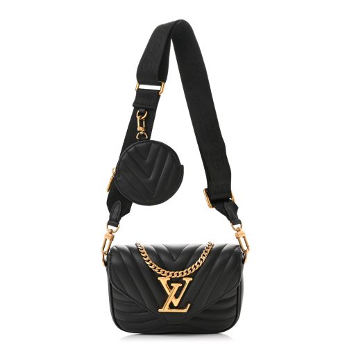 LOUIS VUITTON Calfskin New Wave Multi Pochette Black