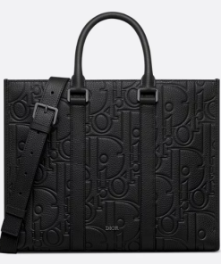 DIOR MEDIUM TOTE BAG BLACK GRAVITY BLACK