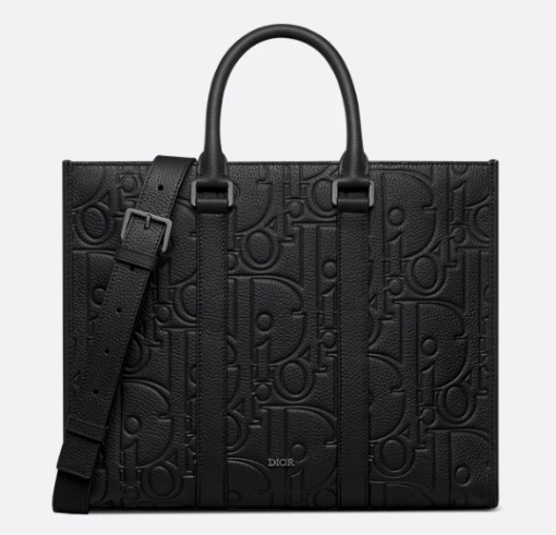 DIOR MEDIUM TOTE BAG BLACK GRAVITY BLACK