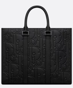 DIOR MEDIUM TOTE BAG BLACK GRAVITY BLACK