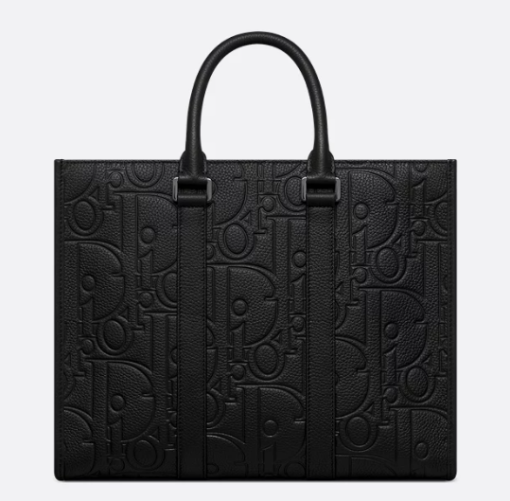 DIOR MEDIUM TOTE BAG BLACK GRAVITY BLACK