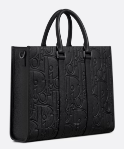 DIOR MEDIUM TOTE BAG BLACK GRAVITY BLACK