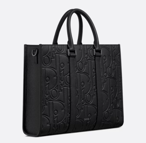 DIOR MEDIUM TOTE BAG BLACK GRAVITY BLACK